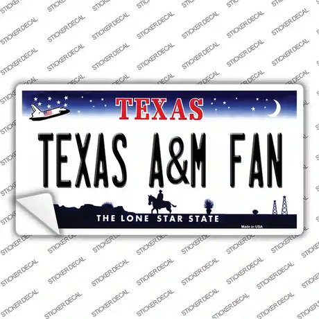 Texas A&M Fan TX Novelty Sticker Decal Small