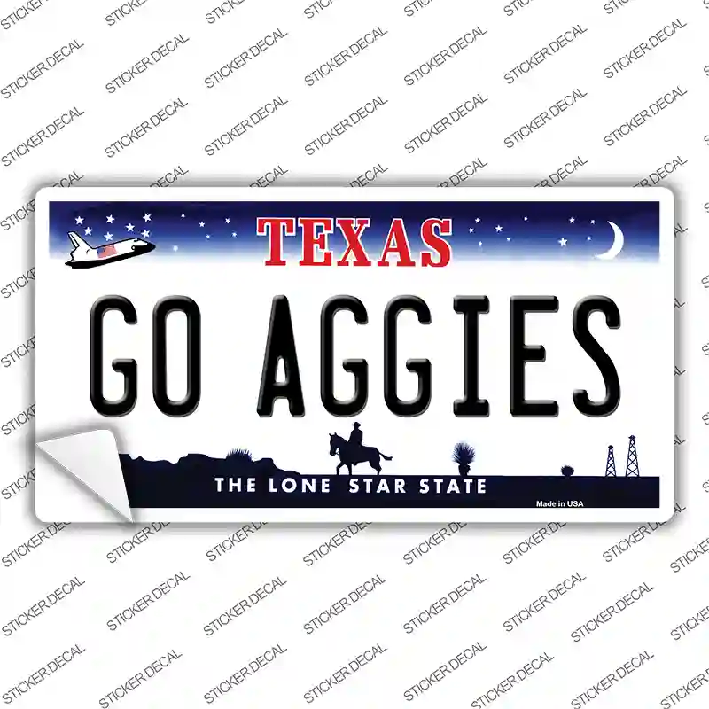 Go Aggies Texas TX Novelty Sticker Decal Small