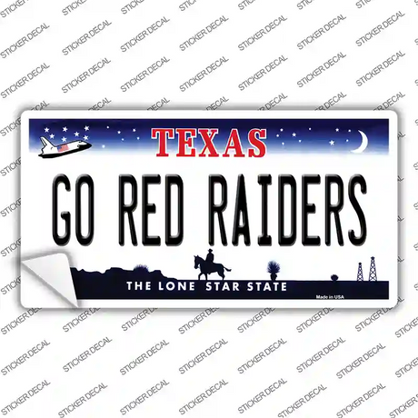 Go Red Raiders TX Novelty Sticker Decal Small