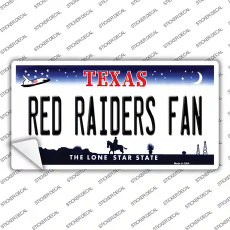 Red Raiders Fan TX Novelty Sticker Decal Small