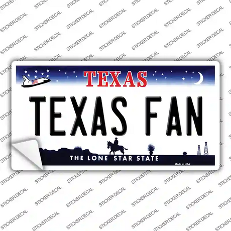 Texas Fan TX Novelty Sticker Decal Small