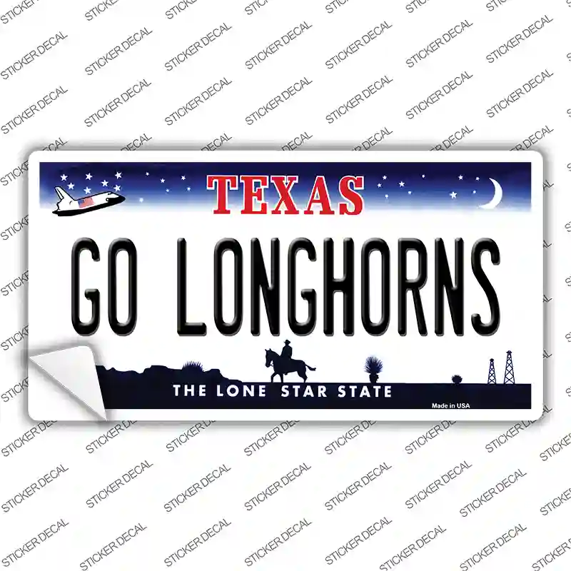 Go Longhorns TX Novelty Sticker Decal Small