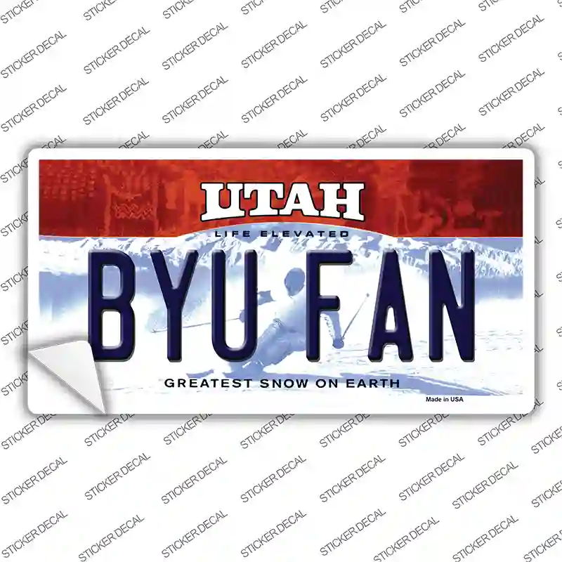 BYU Fan UT Novelty Sticker Decal Small