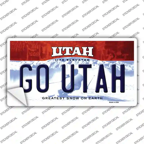 Go Utah UT Novelty Sticker Decal Small