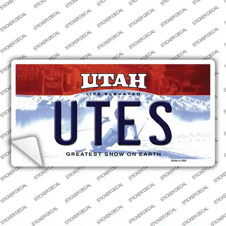 Utes UT Novelty Sticker Decal Small