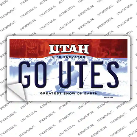 Go Utes UT Novelty Sticker Decal Small