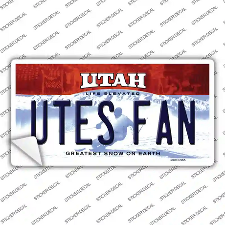 Utes Fan UT Novelty Sticker Decal Small