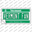 Vermont Fan VT Novelty Sticker Decal Small