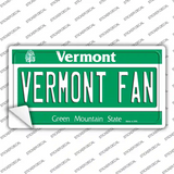 Vermont Fan VT Novelty Sticker Decal Small