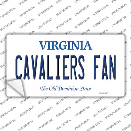 Cavaliers Fan VA Novelty Sticker Decal Small