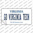 Go Virginia Tech VA Novelty Sticker Decal Small