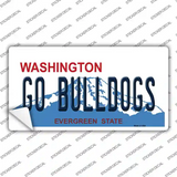 Washington Plate Go Bulldogs WA Novelty Sticker Decal Small