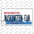 Washington Fan WA Novelty Sticker Decal Small