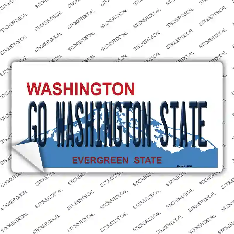 Go Washington State Novelty Sticker Decal Small