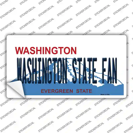 Washington State Fan Novelty Sticker Decal Small