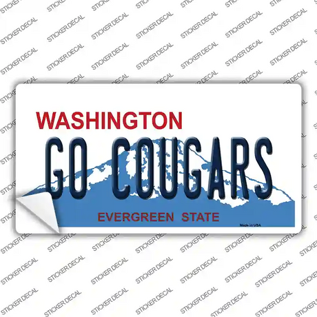 Go Cougars Washington Novelty Sticker Decal Small