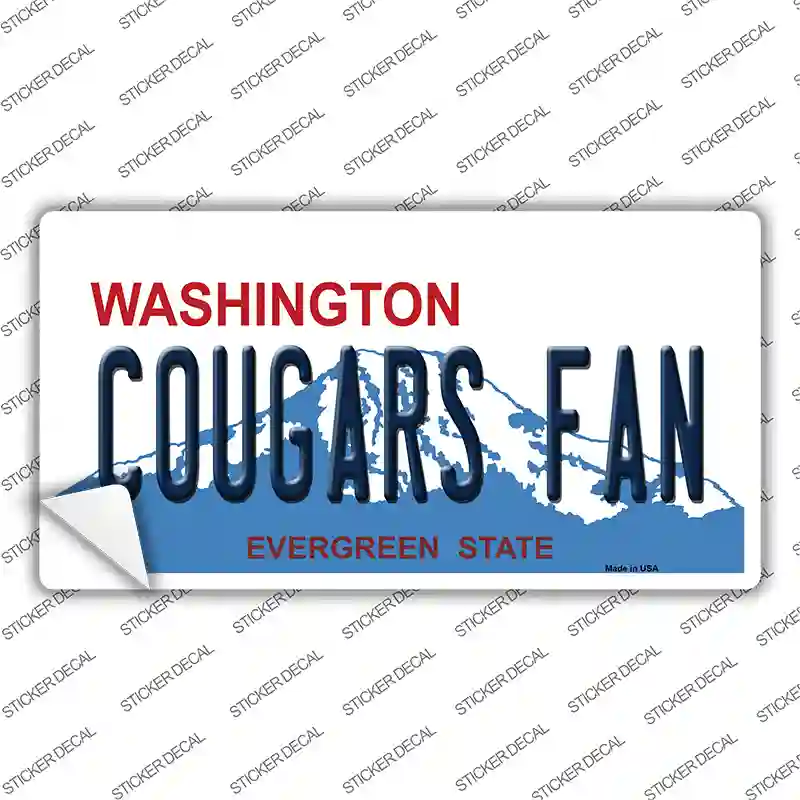 Washington Cougars Fan Novelty Sticker Decal