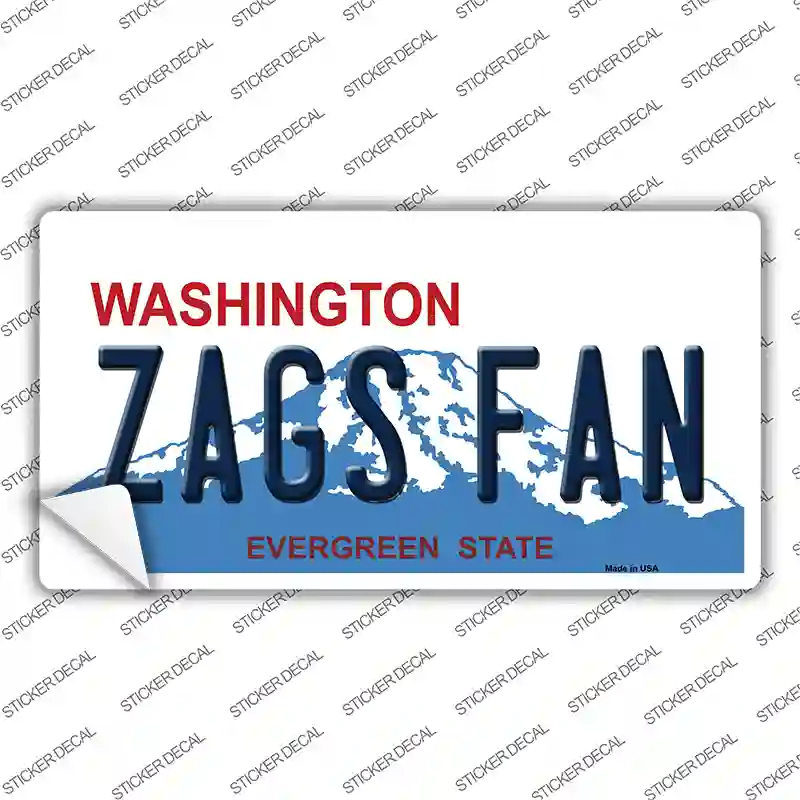 Zags Fan Novelty Sticker Decal Small