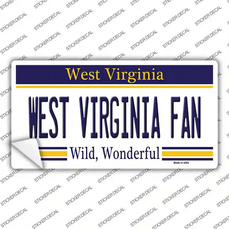 West Virginia Fan Novelty Sticker Decal Small