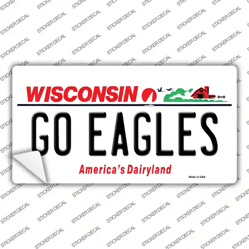 Go Eagles Wisconsin Novelty Sticker Decal Small