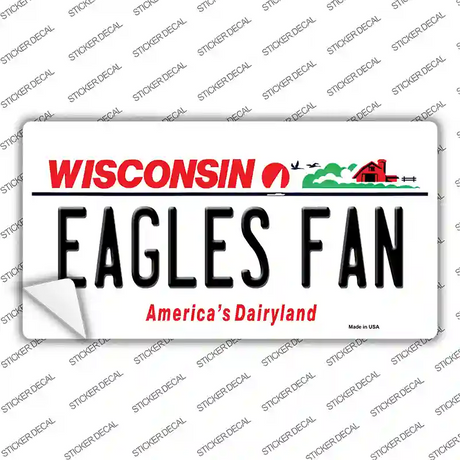 Eagles Fan Wisconsin Novelty Sticker Decal Small