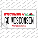 Go Wisconsin Novelty Sticker Decal Small