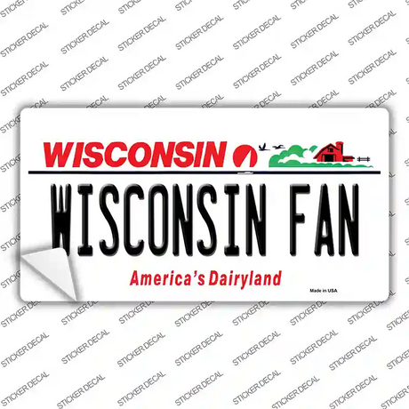 Wisconsin Fan Novelty Sticker Decal Small