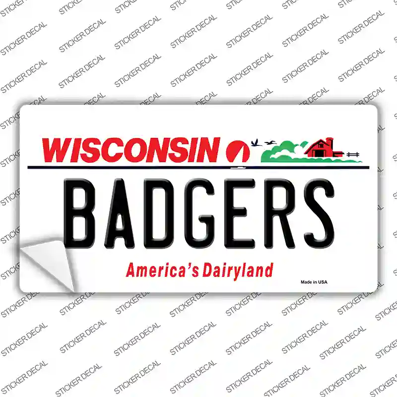 Badgers Novelty Sticker Decal