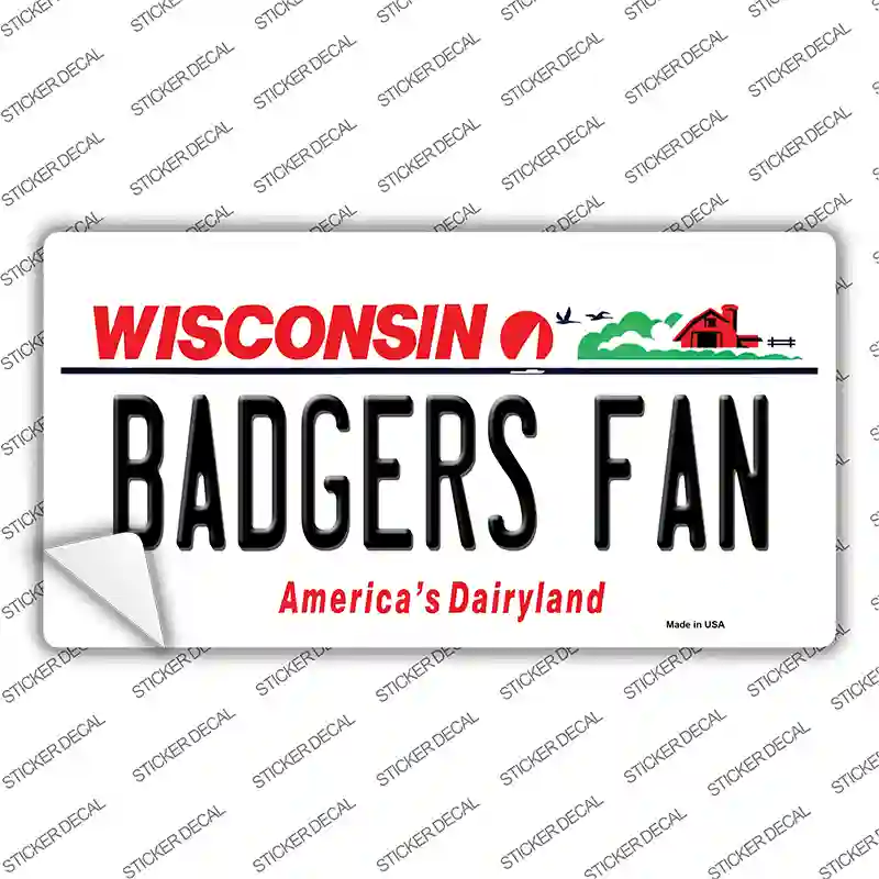 Badgers Fan Novelty Sticker Decal Small