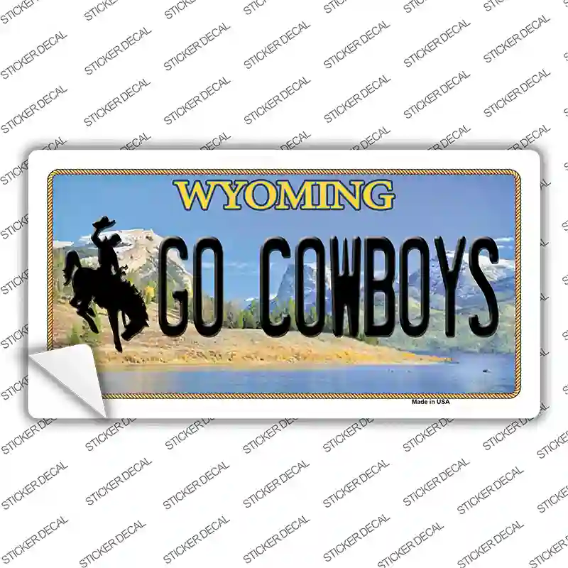 Go Cowboys Wyoming Novelty Sticker Decal Small