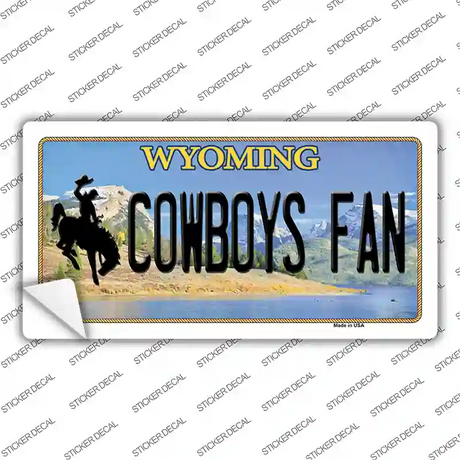 Cowboys Fan Wyoming Novelty Sticker Decal Small