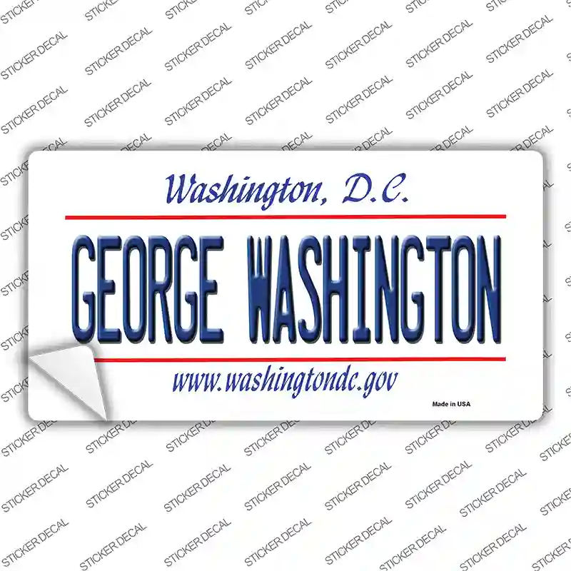 George Washington Novelty Sticker Decal Small