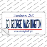 Go George Washington Novelty Sticker Decal Small