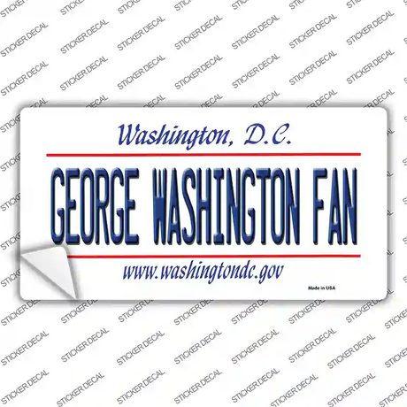 George Washington Fan Novelty Sticker Decal Small