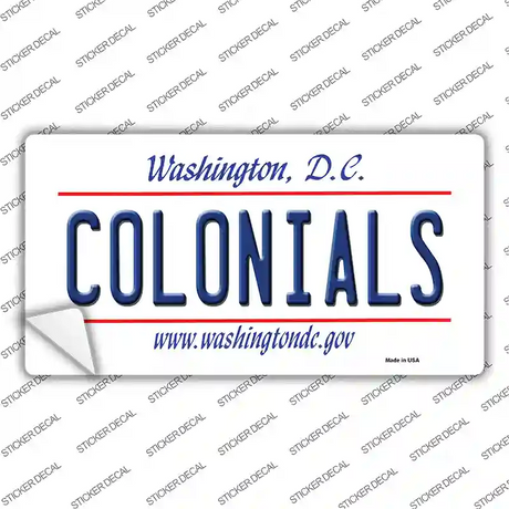 Colonials Novelty Sticker Decal Small