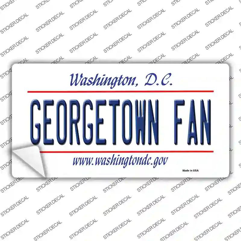 Georgetown Fan Novelty Sticker Decal Small