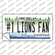 Number 1 Lions Fan Novelty Sticker Decal Small