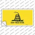 Dont Tread On Me Yellow Novelty Sticker Decal Small