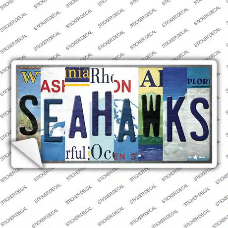 Seahawks Strip Art Novelty Sticker Decal