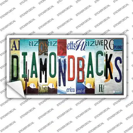 Diamondbacks Strip Art Novelty Sticker Decal Small