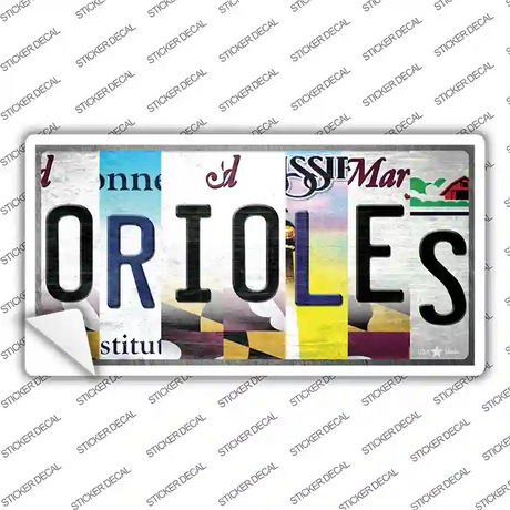 Orioles Strip Art Novelty Sticker Decal Small