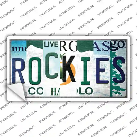 Rockies Strip Art Novelty Sticker Decal Small