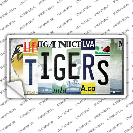 Tigers Strip Art Novelty Sticker Decal Small