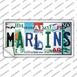 Marlins Strip Art Novelty Sticker Decal Small