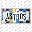 Astros Strip Art Novelty Sticker Decal Small