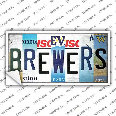 Brewers Strip Art Novelty Sticker Decal Small