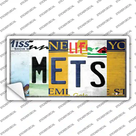 Mets Strip Art Novelty Sticker Decal Small