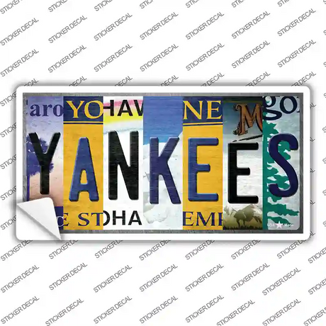 Yankees Strip Art Novelty Sticker Decal Small