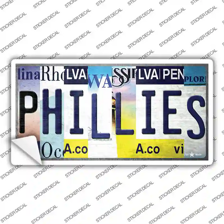 Phillies Strip Art Novelty Sticker Decal Small