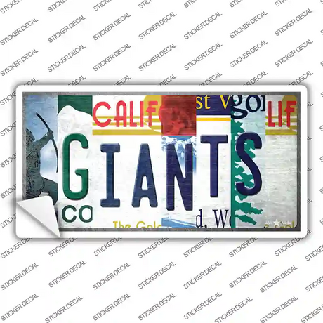 Giants California Strip Art Novelty Sticker Decal Small